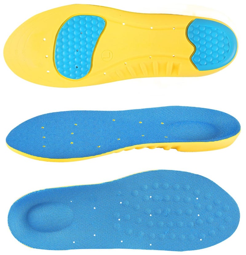 Basmile Insoles Memory Foam Insoles Shoes Inserts for Men and Women, Kids, Providing Arch Support, Cushion and Shock Absorption, Relieve Foot Pain (L) - Image 1